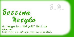 bettina metyko business card